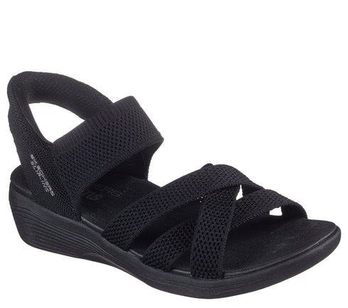 Sandale sport, dama, SKECHERS SLIP-INS ARYA COOLING OFF 163524-BBK negru, textil